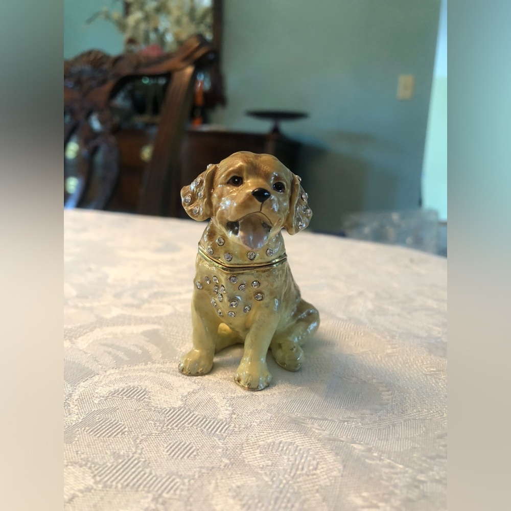 Elegant Tan Dog Figurine